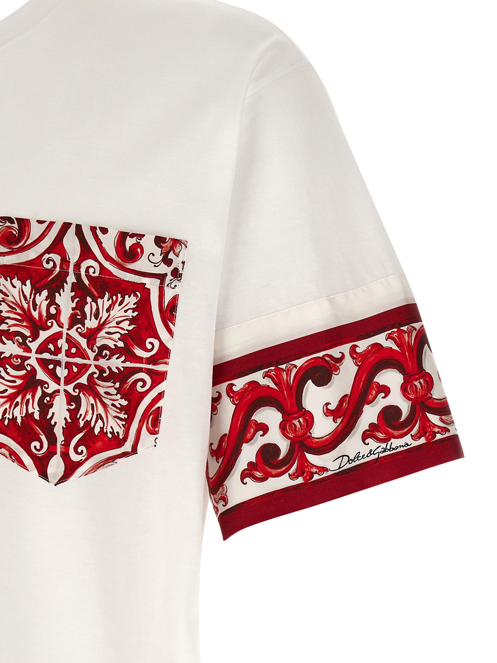 Dolce & Gabbana Red Cotton T-Shirt