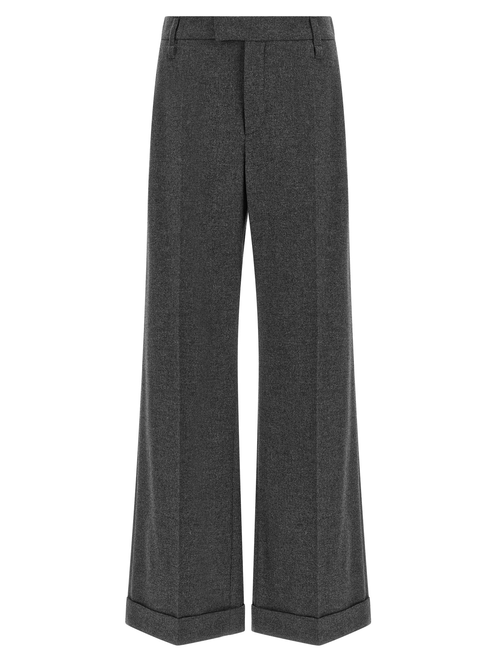Brunello Cucinelli Gray Virgin Wool Casual Pants