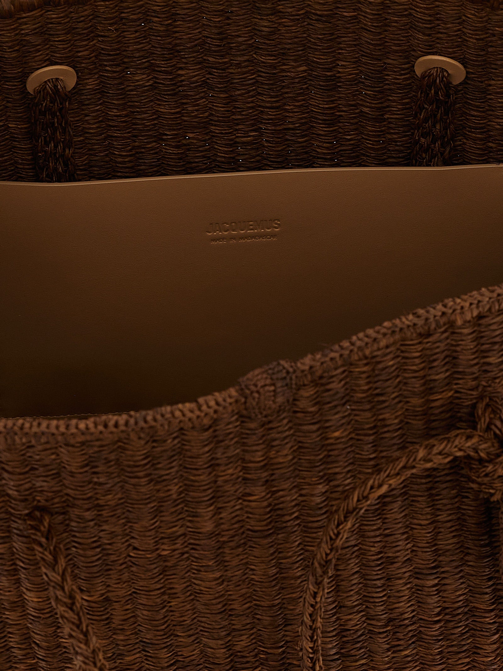Jacquemus Brown Raffia Tote Bag