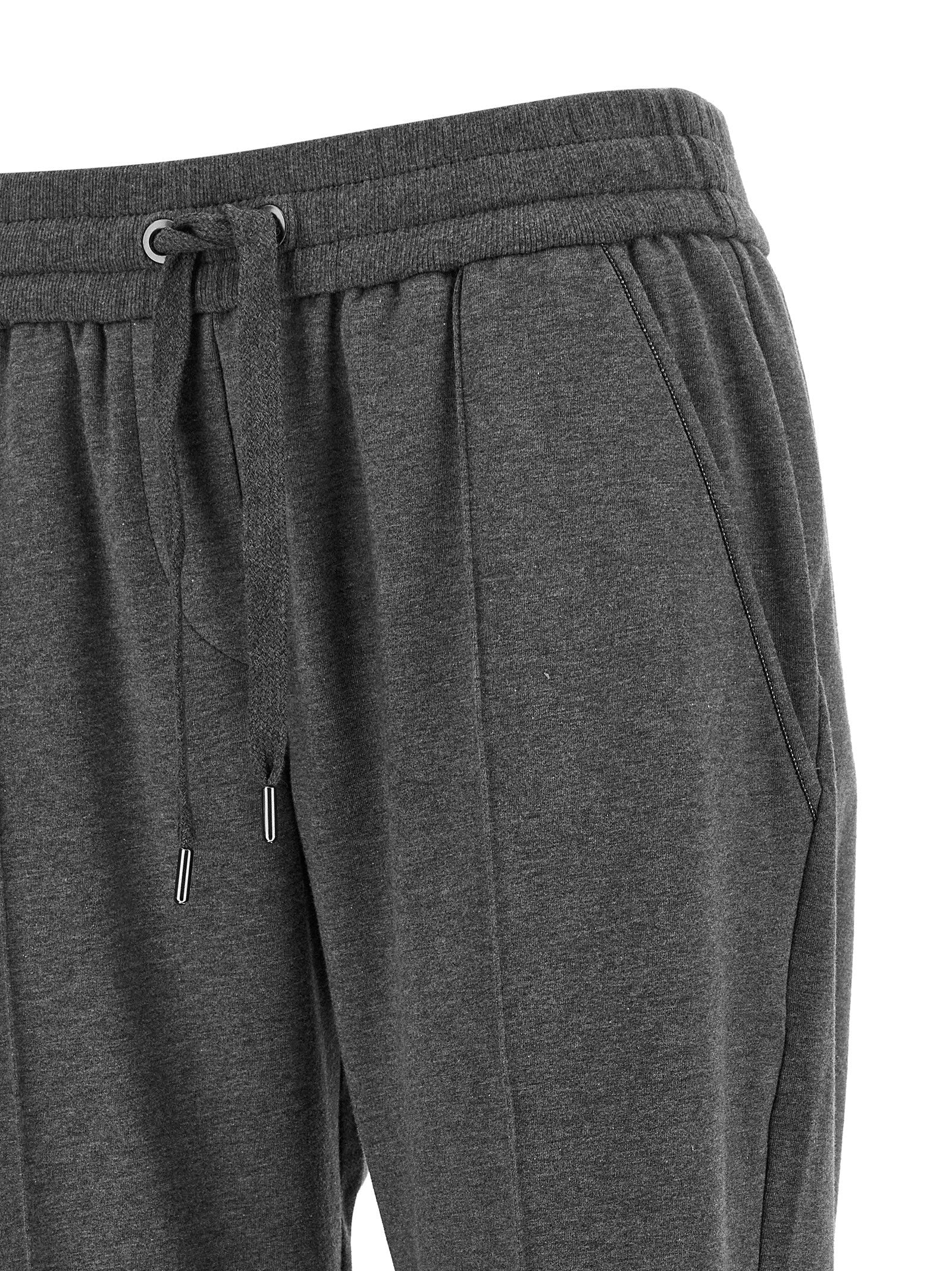 Brunello Cucinelli Gray Cotton Casual Pants