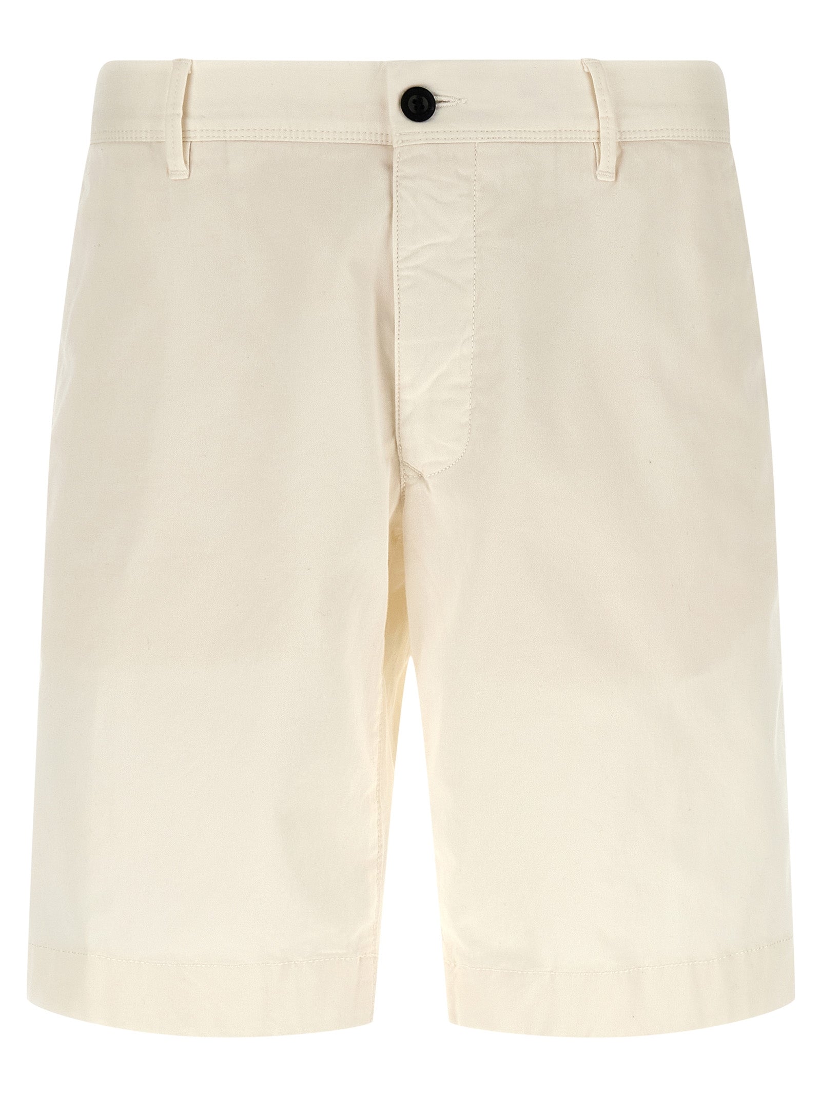 Incotex White Cotton Bermuda Shorts