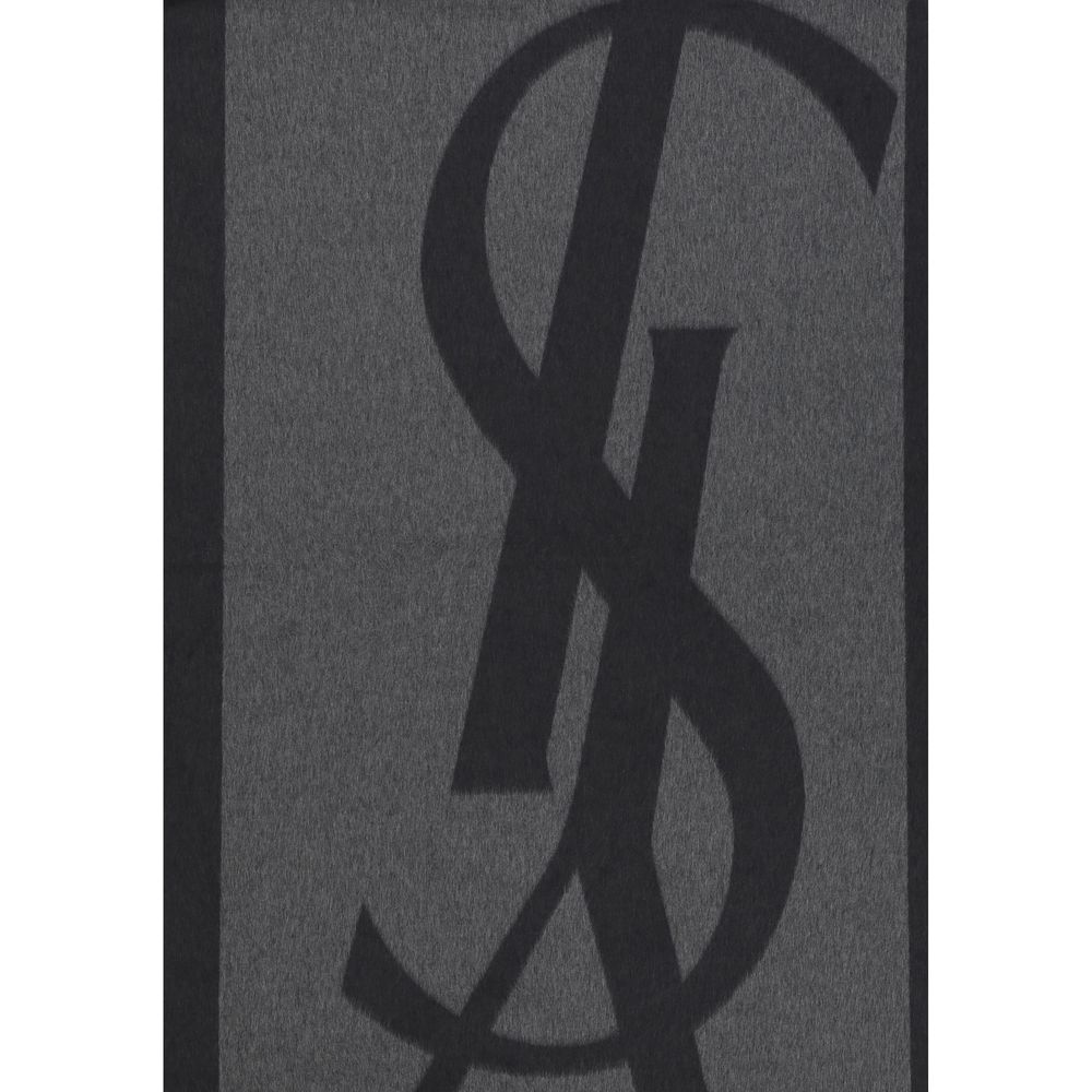Saint Laurent Gray Silk Scarf
