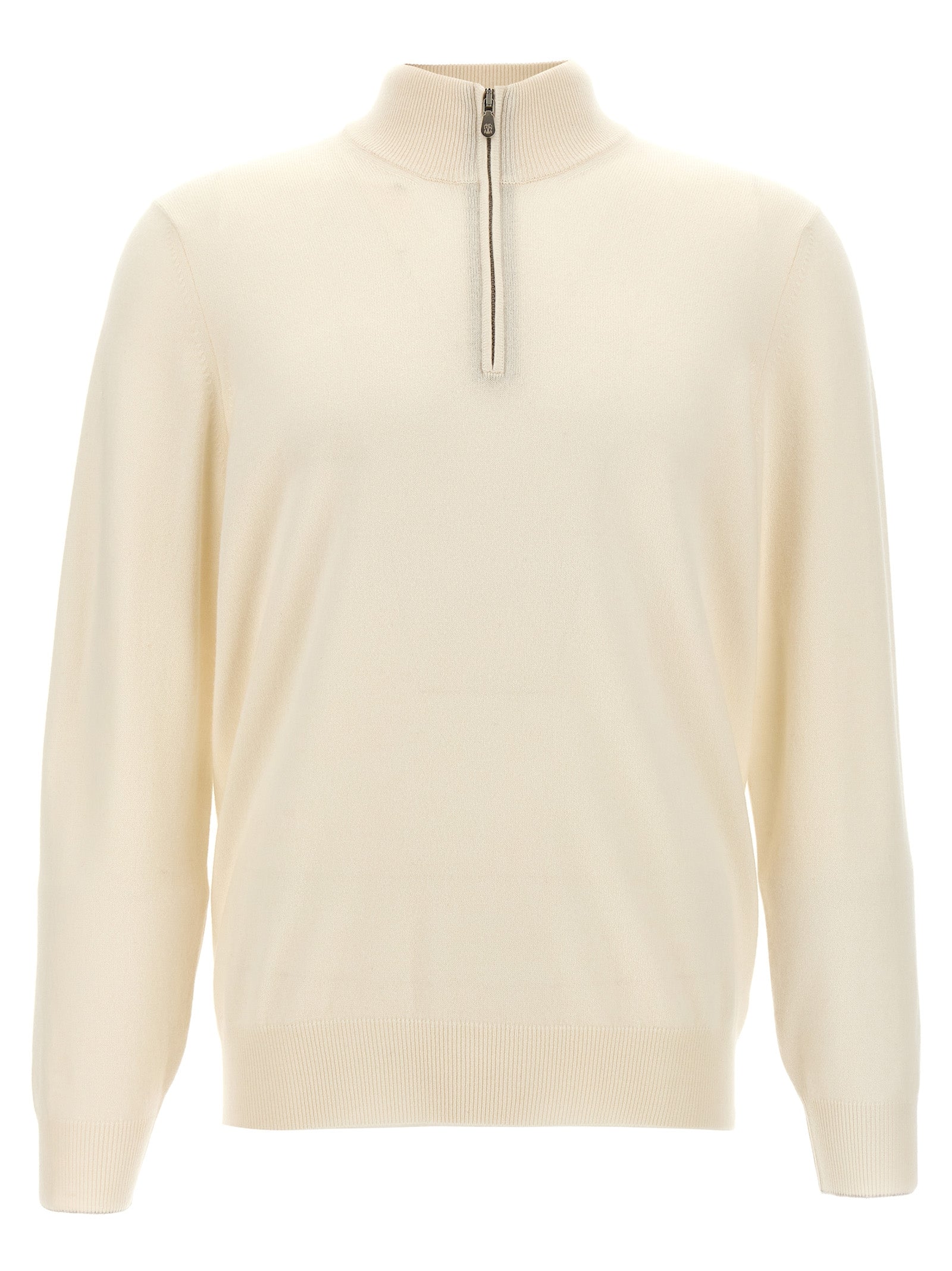 Brunello Cucinelli White Cashmere Cardigan