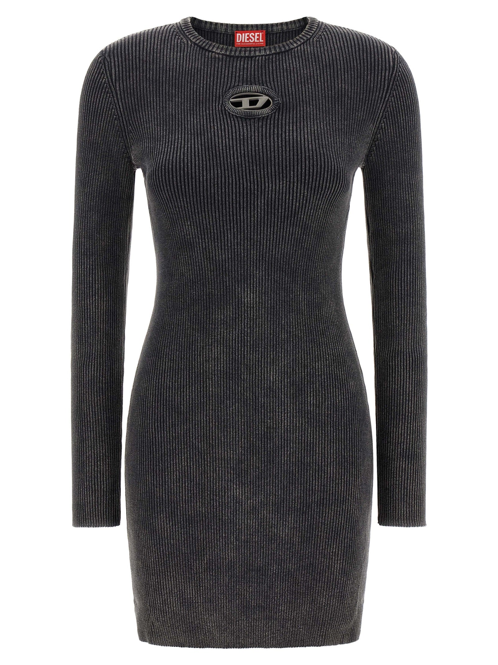 Diesel Black Cotton Short Dress