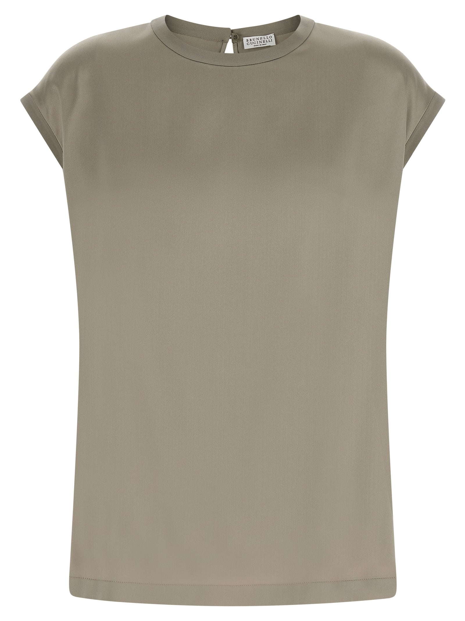 Brunello Cucinelli Bicolor Silk Blouse