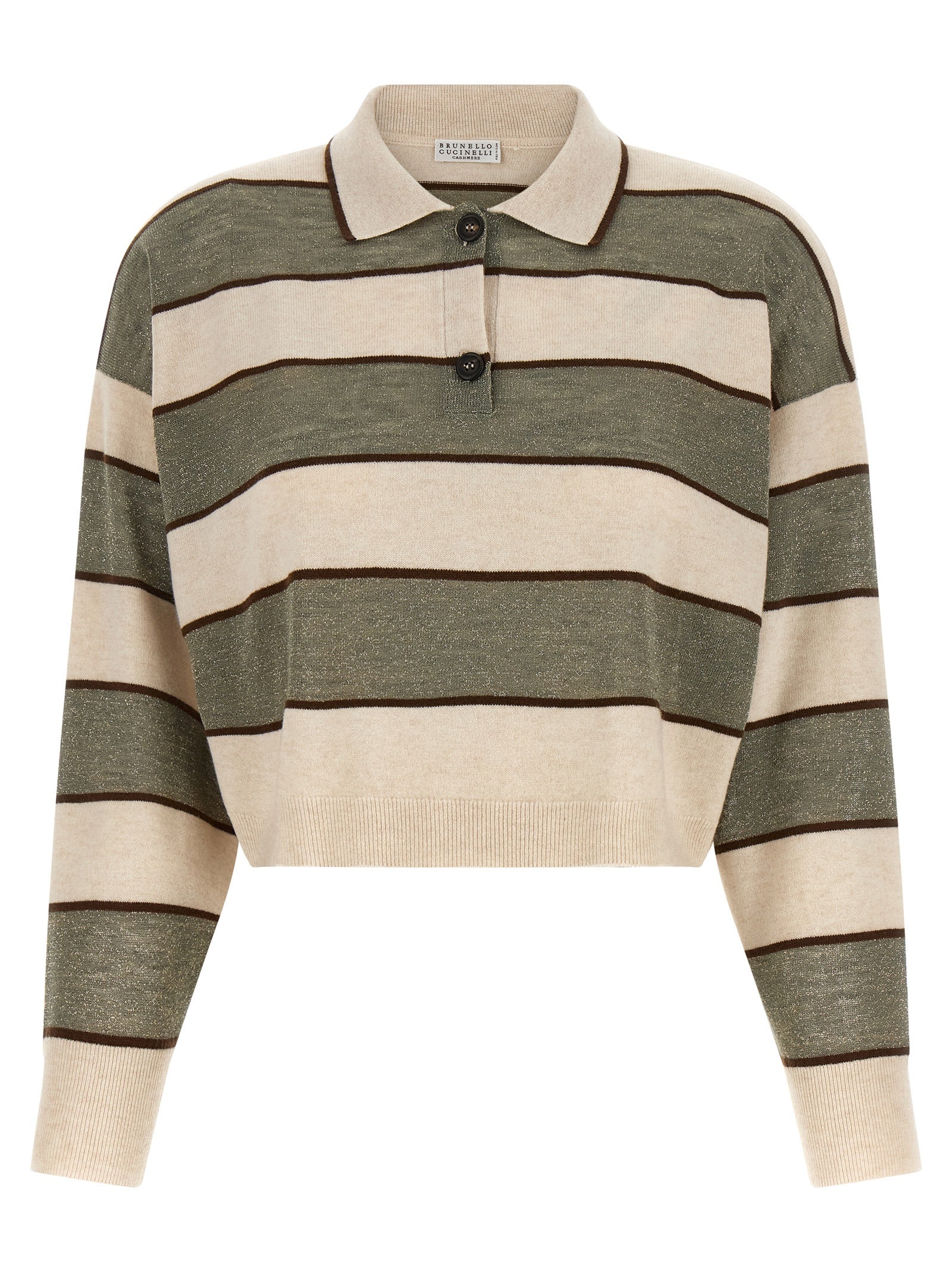 Brunello Cucinelli Multicolor Virgin Wool Polo Shirt