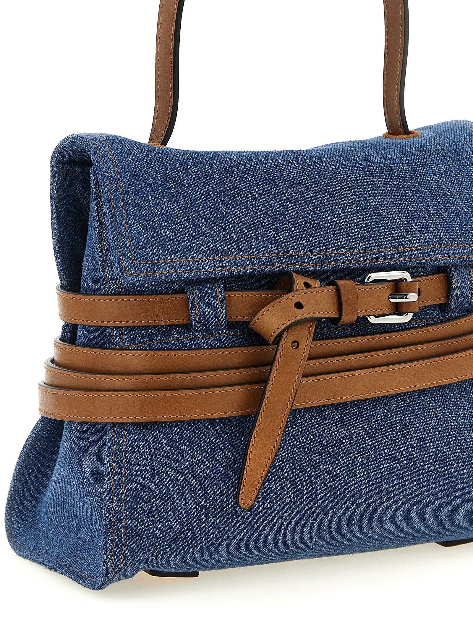 Moschino Blue Cotton Handbag