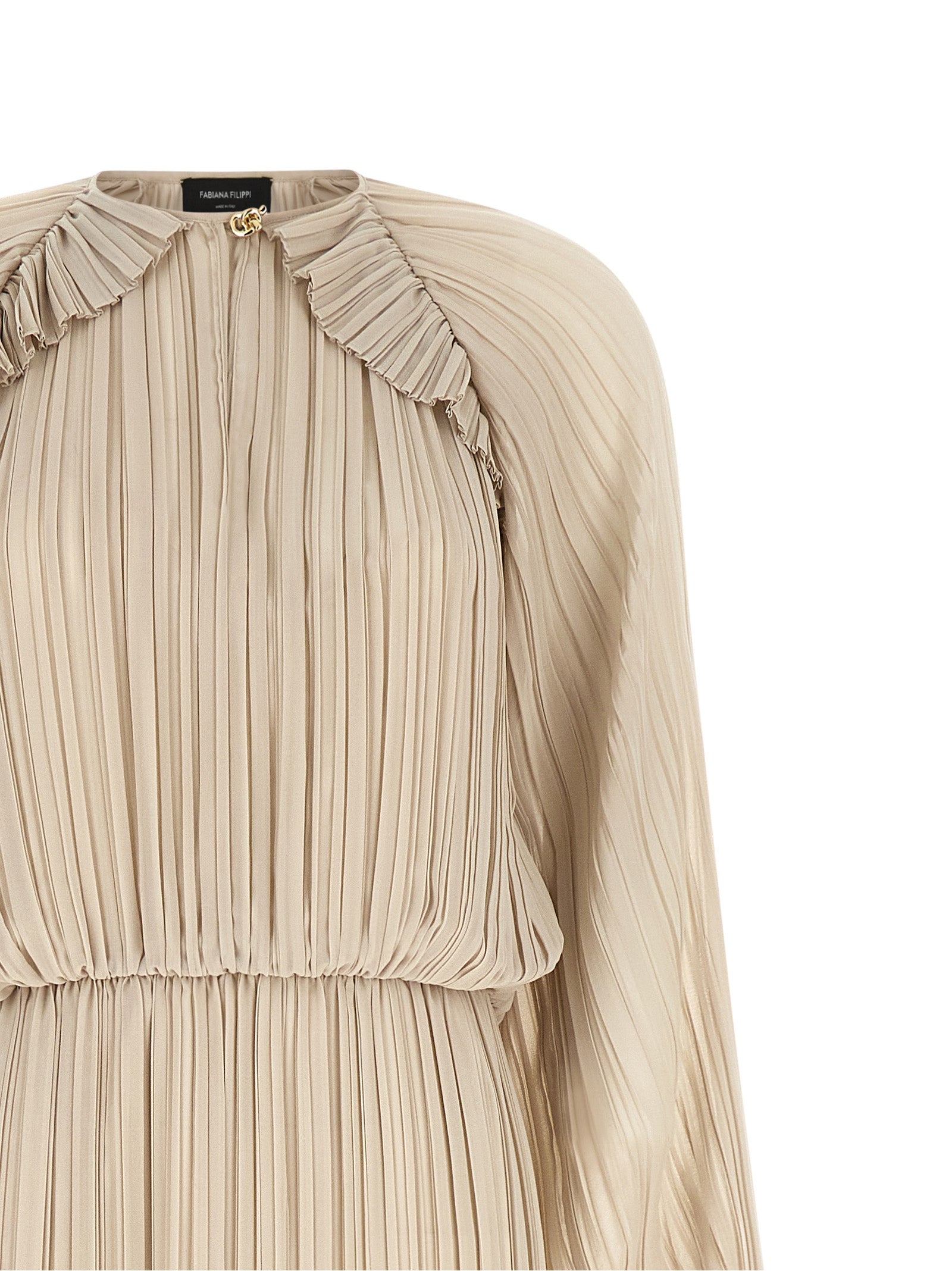 Fabiana Filippi Beige Polyester Long Dress