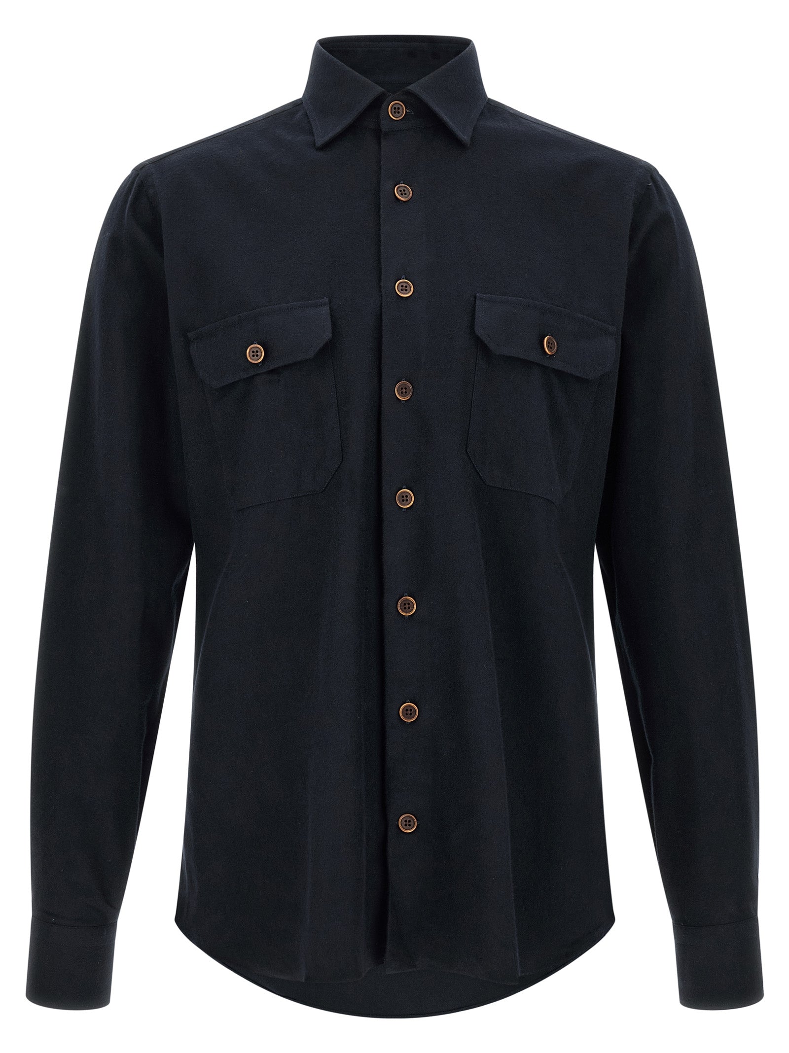 BORRIELLO Blue Cotton Blouse