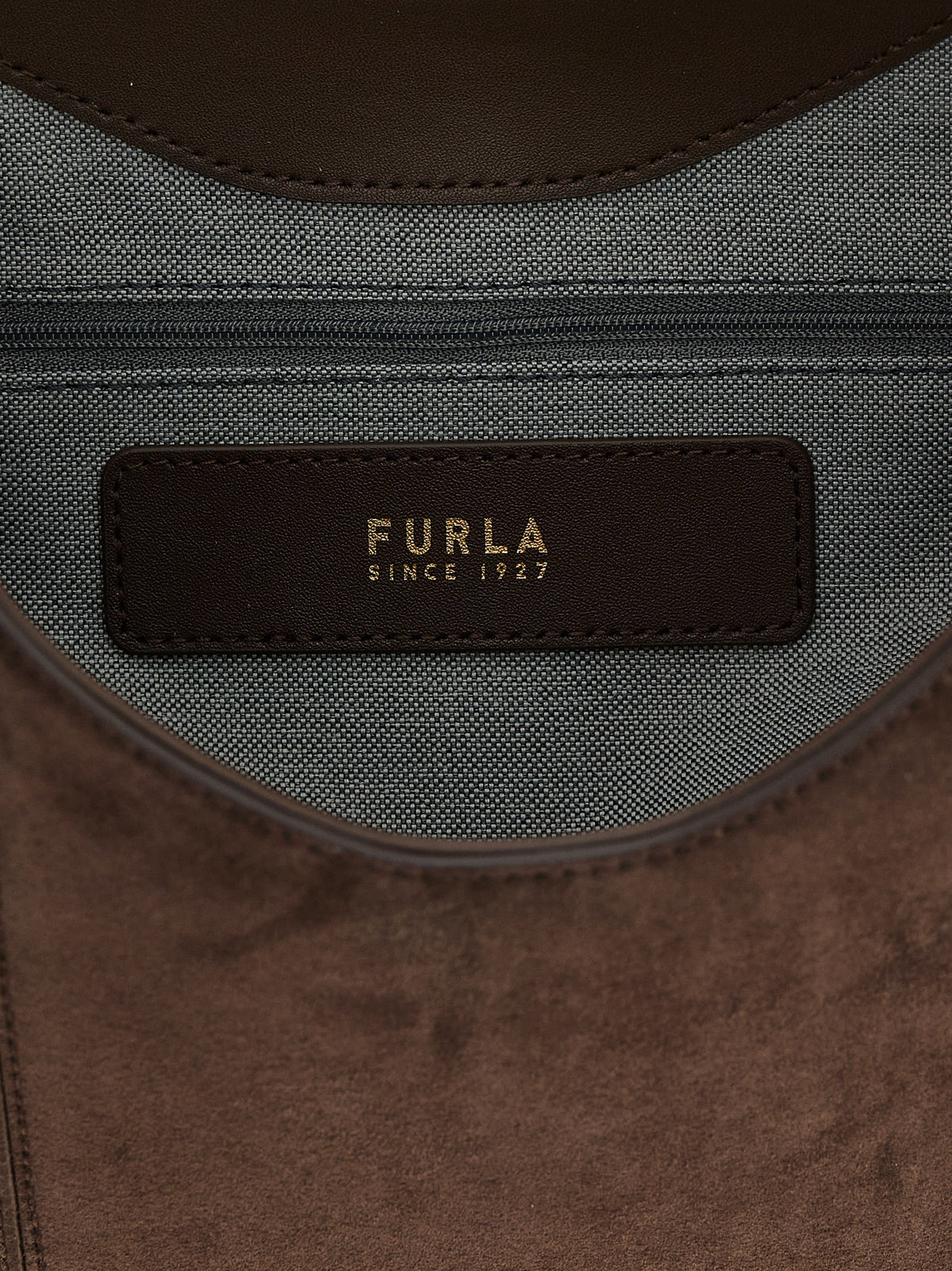 Furla Brown Calfskin Shoulder Bag