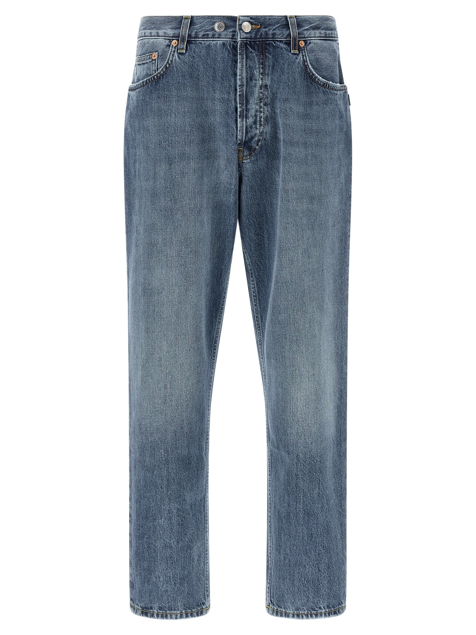 Department 5 Blue Cotton Tapered Jeans