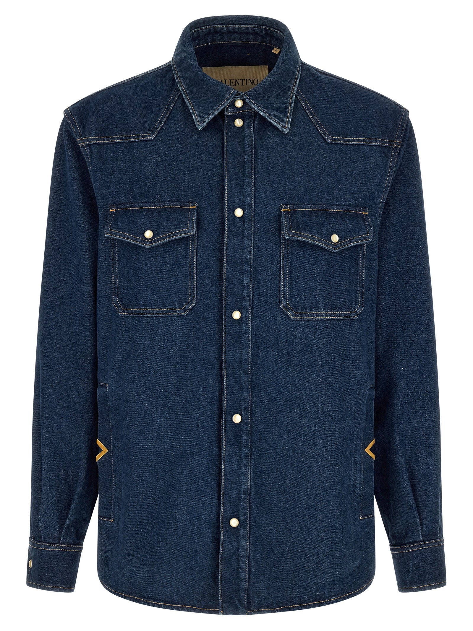 Valentino Garavani Blue Cotton Blouse