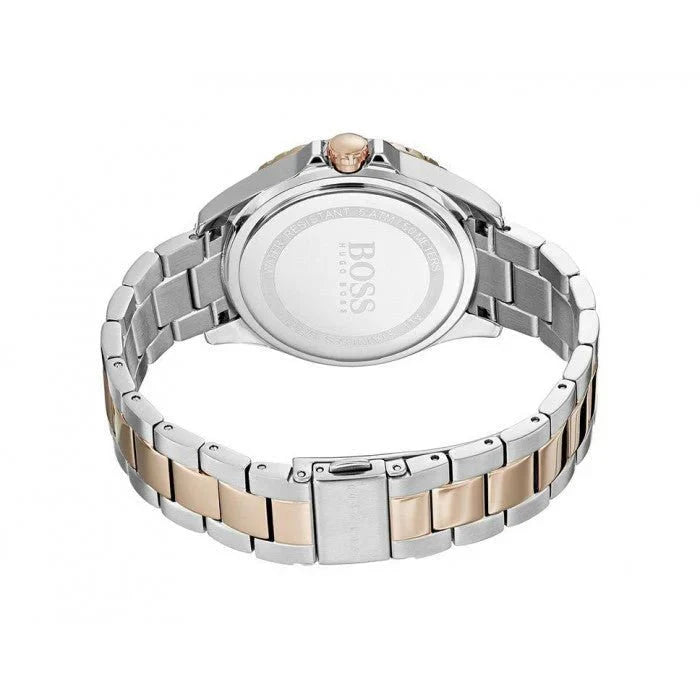 Hugo Boss Womens 1502446 Praise Two Tone Stainless Steel Watch With Rose Gold Accents