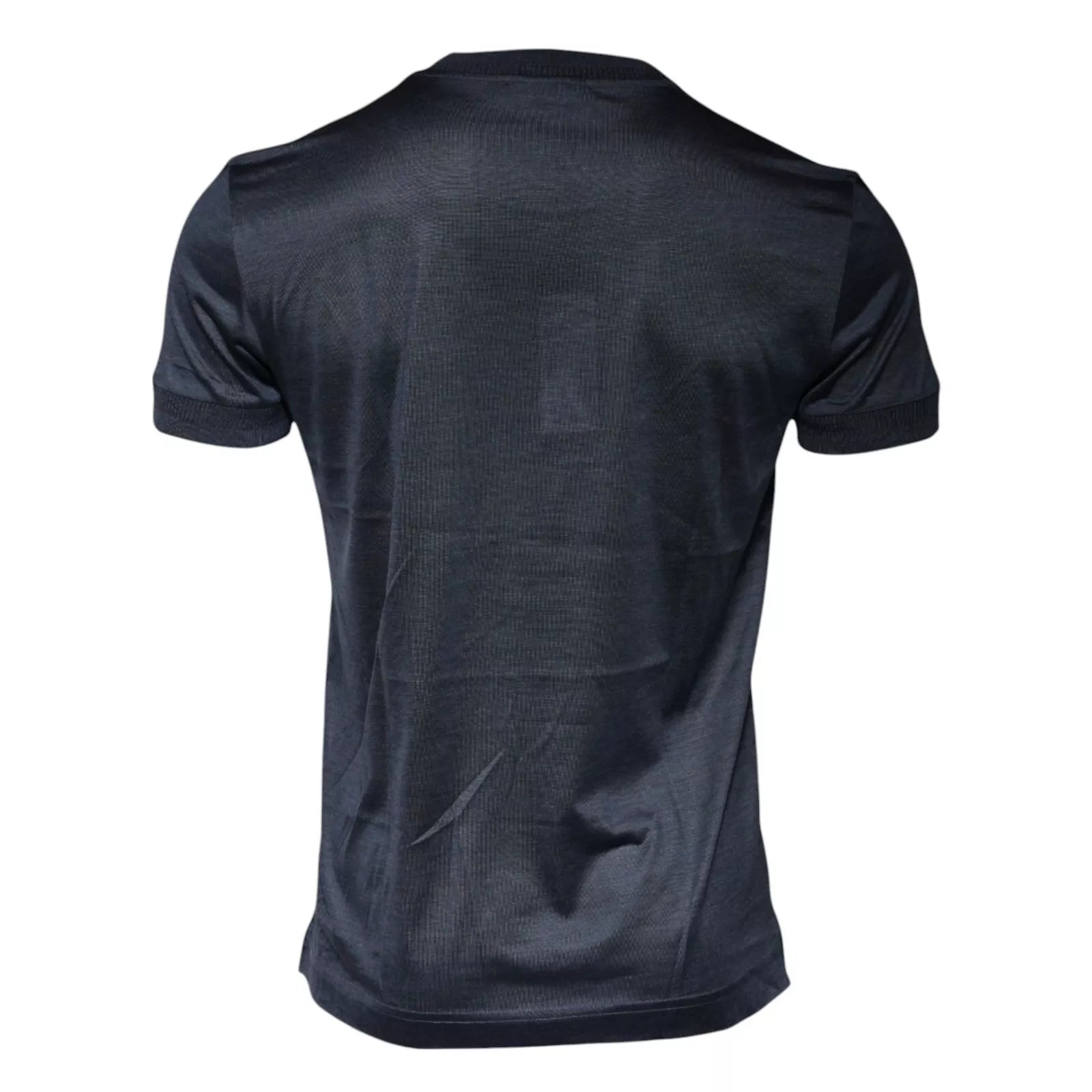 Dolce & Gabbana Blue Silk Crew Neck Short Sleeves Men T-shirt
