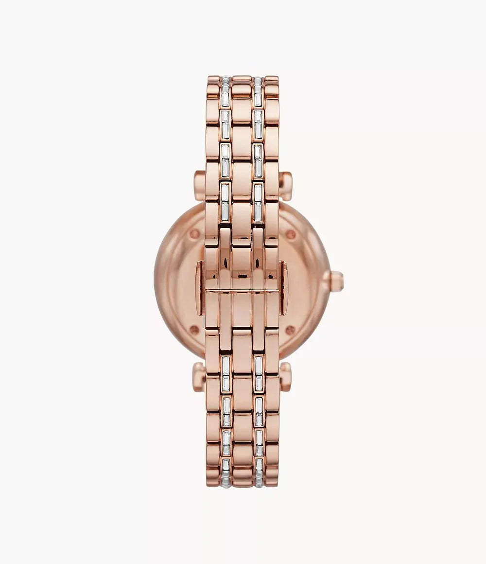 Emporio Armani Mens Ar11294 Rose Gold Tone Stainless Steel Chronograph Watch