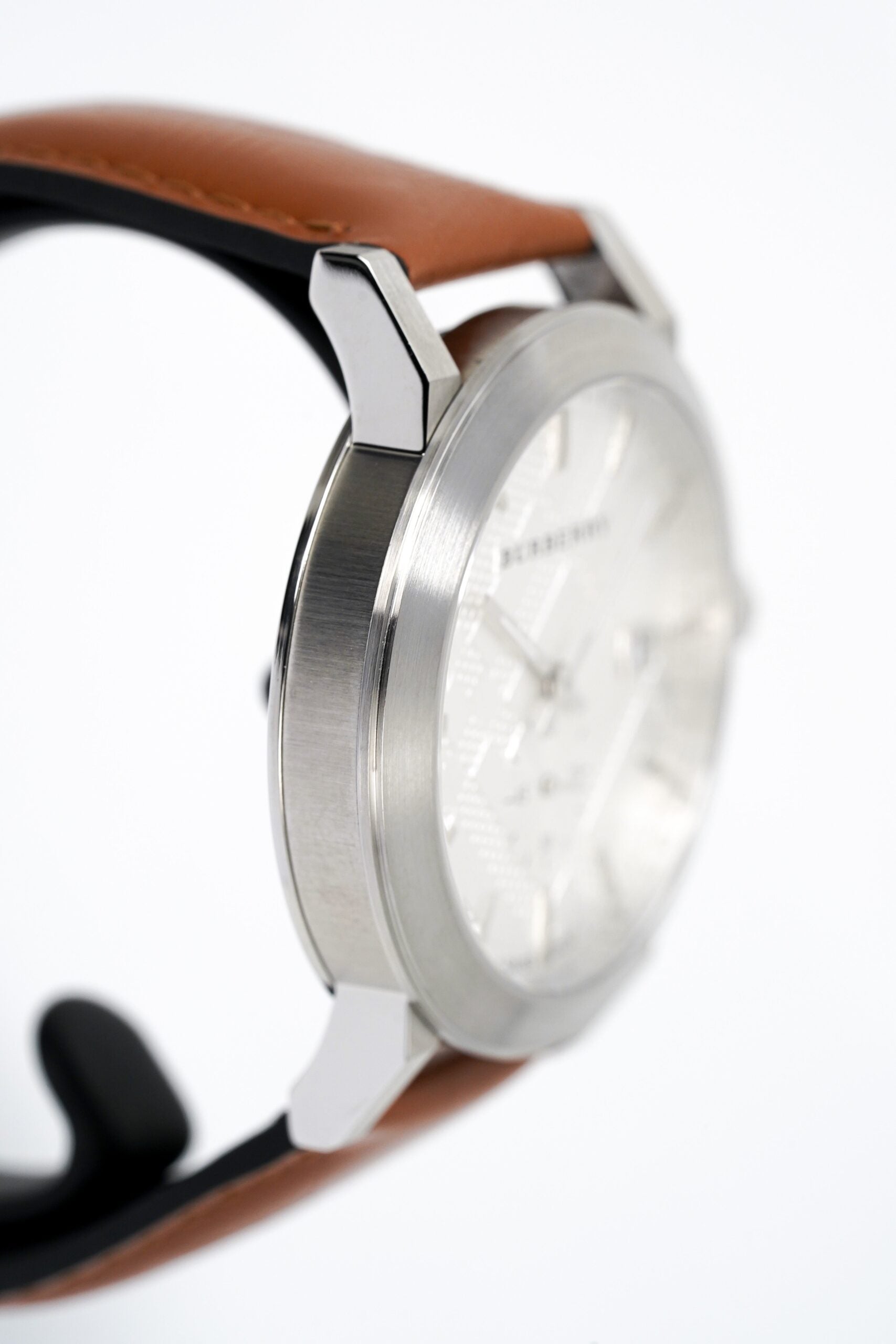 Burberry Mens Watch The City Silver Brown Bu9904