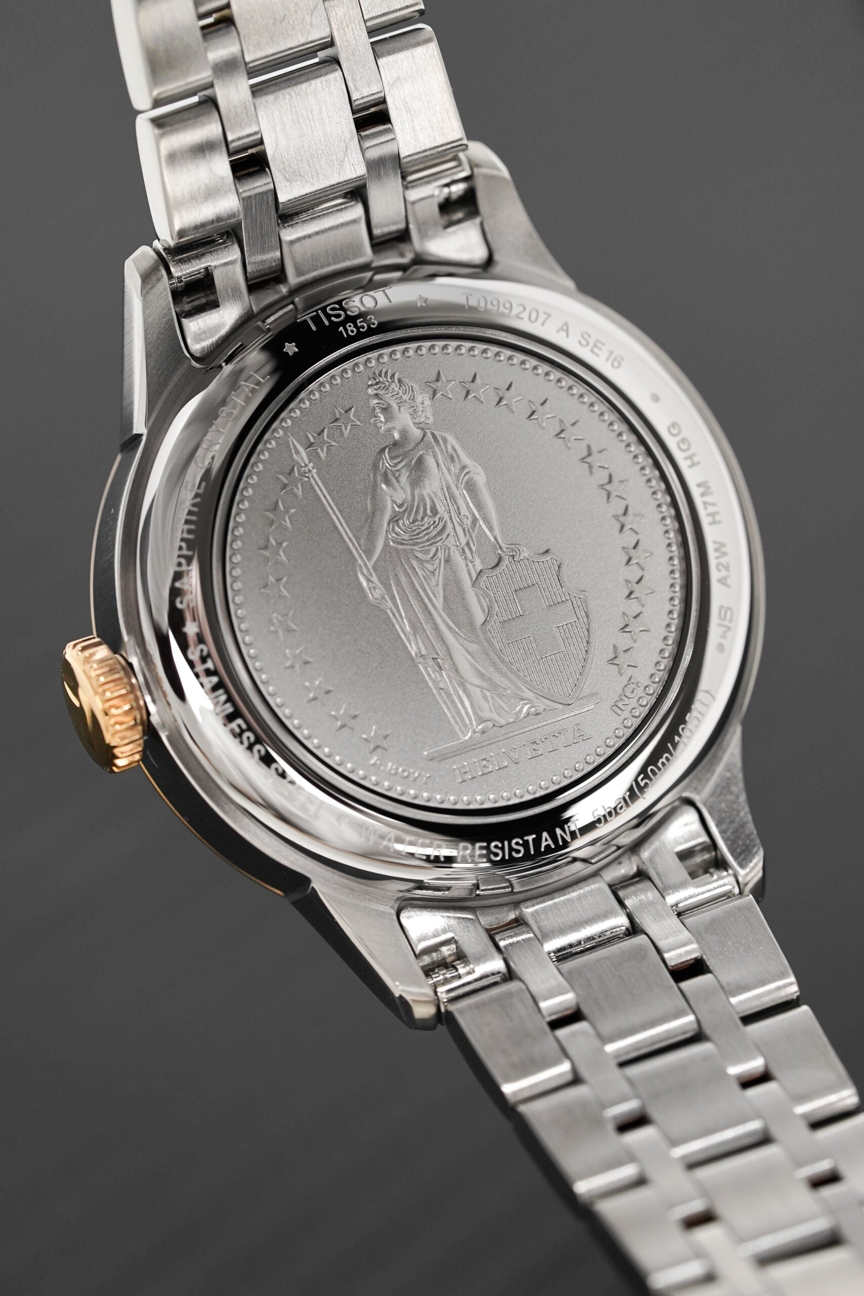 Tissot Ladies Automatic Watch Chemin Des Tourelles Powermatic 80 Two Tone Rose Helvetic Pride Special Edition T0992072211801