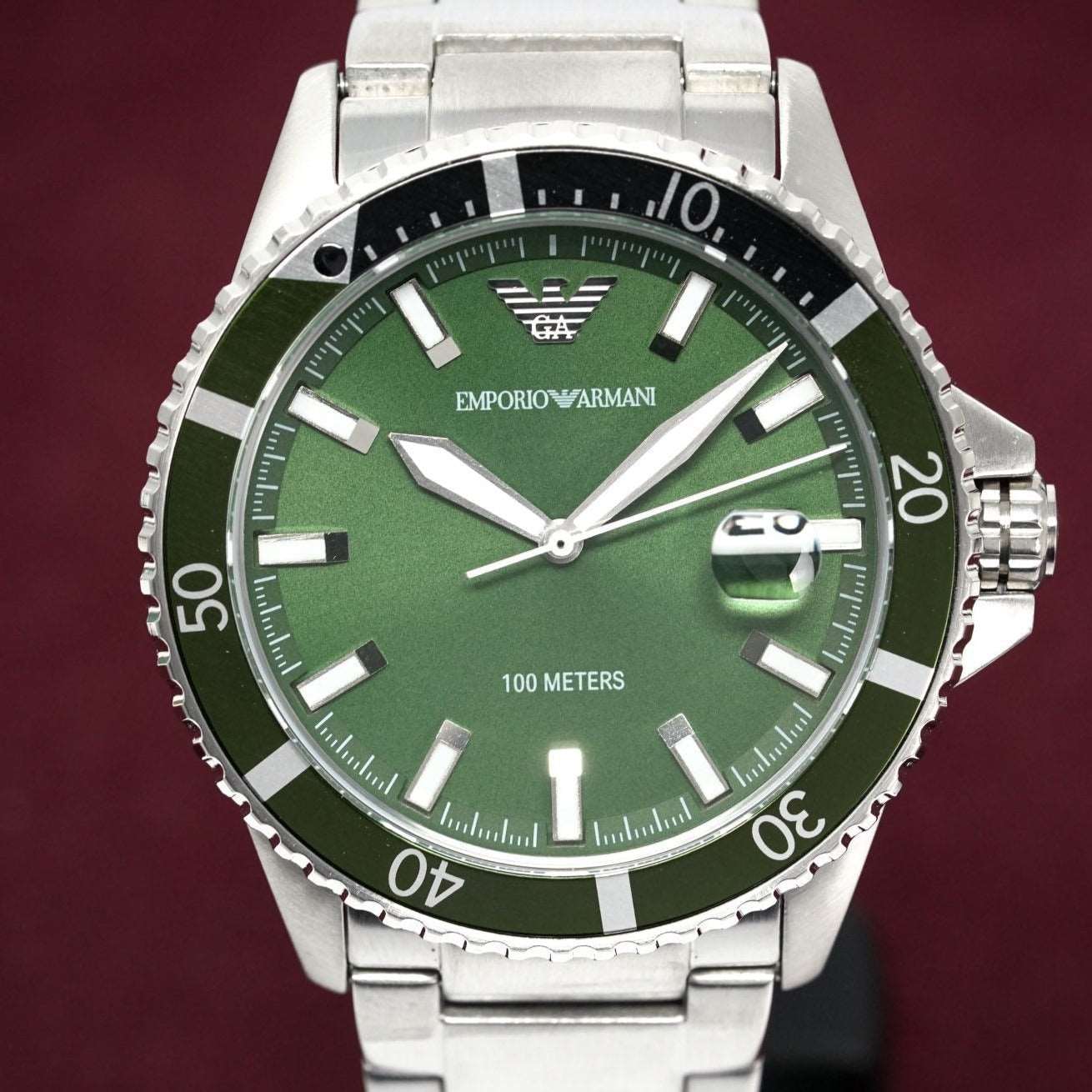 Emporio Armani Ar11338 Men S Diver Steel Watch