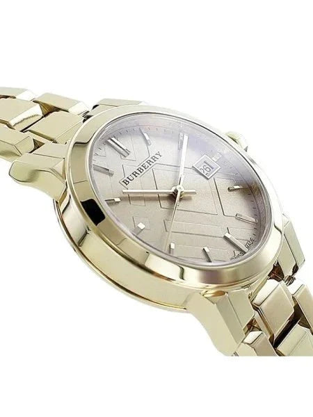 Burberry Ladies Watch The City Yellow Gold Bu9134