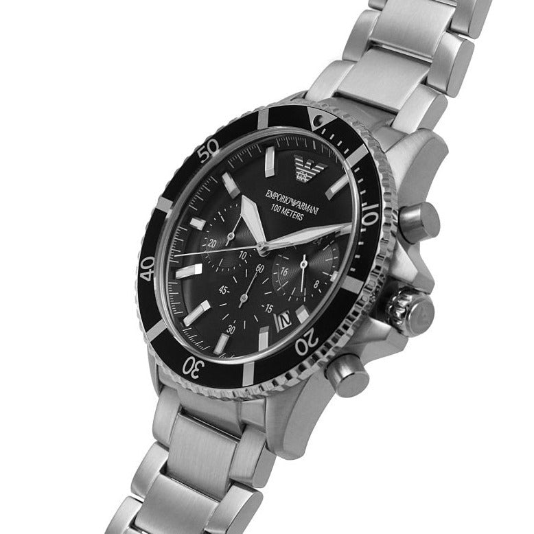 Emporio Armani Ar11360 Men S Diver Chronograph Steel Watch