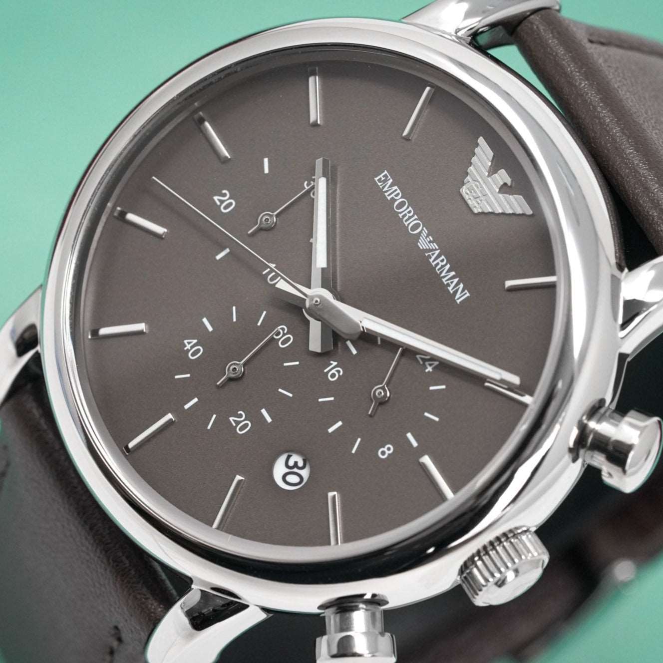 Emporio Armani Ar1734 Men S Luigi Chronograph Brown Watch