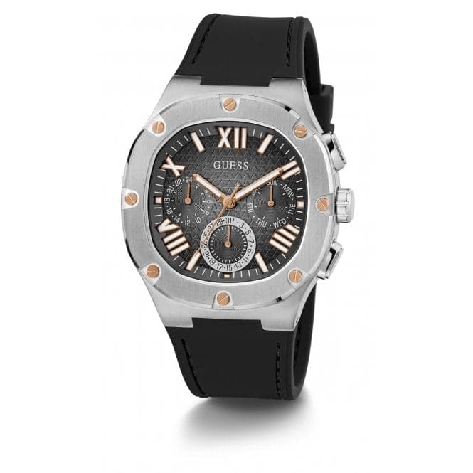 Guess Watches Gents Headline Stainless Steel Silver Watch Gw0571g1