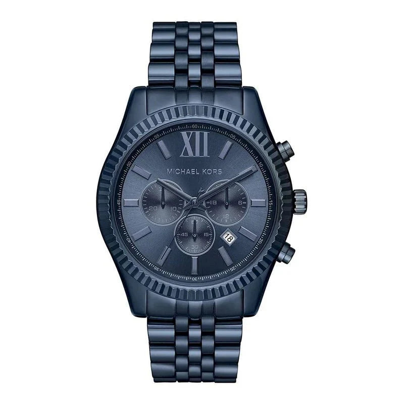 Michael Kors Mens Watch Lexington Chronograph 45mm Navy Blue Mk8480