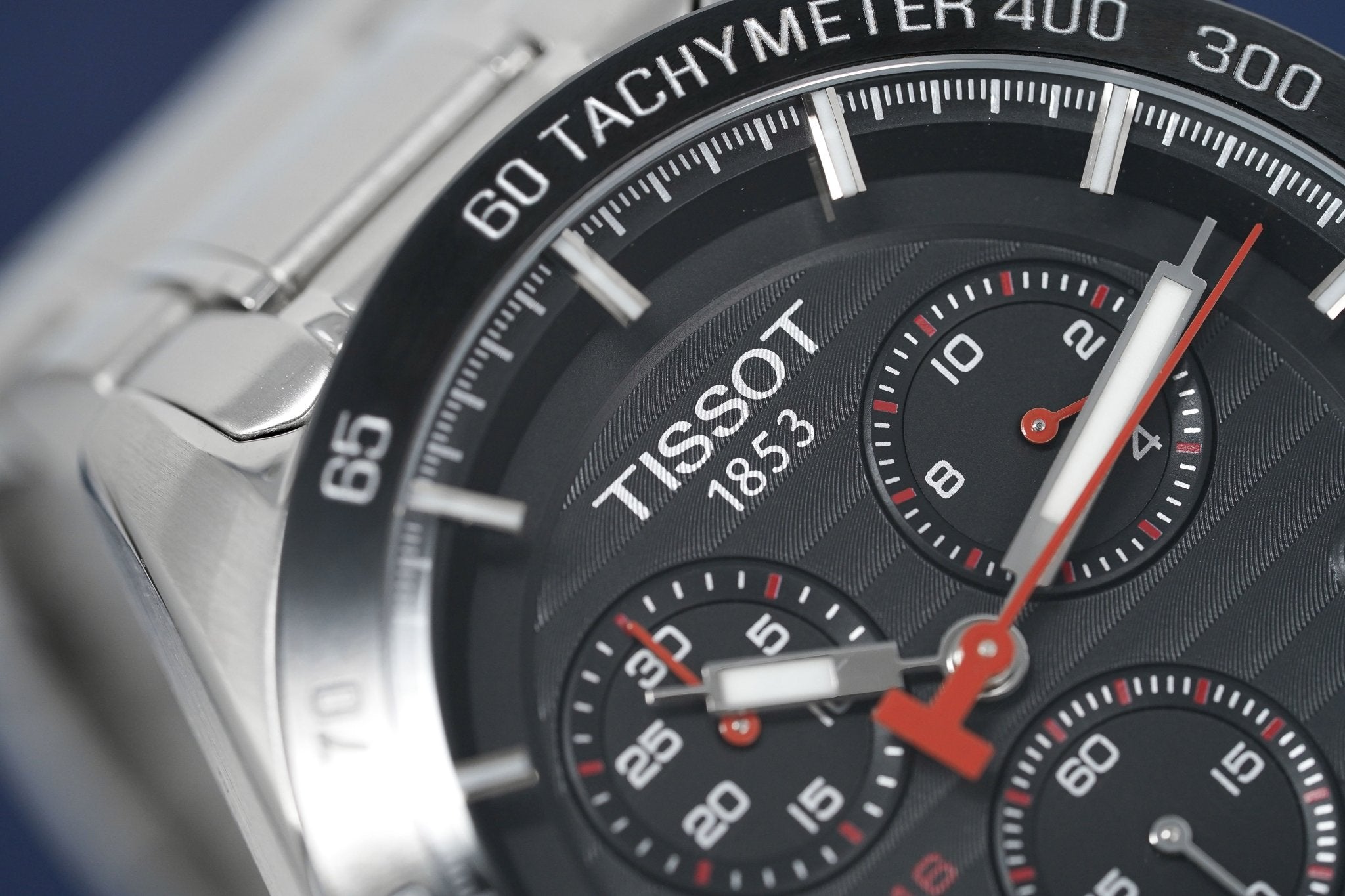 Tissot Mens Chronograph Watch Prs 516 Steel Red T1004171105101